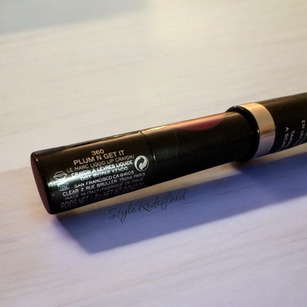Marc Jacobs Le Marc Petite Liquid Lip Crayon - 360 Plum n Get It - Picture 3 of 4